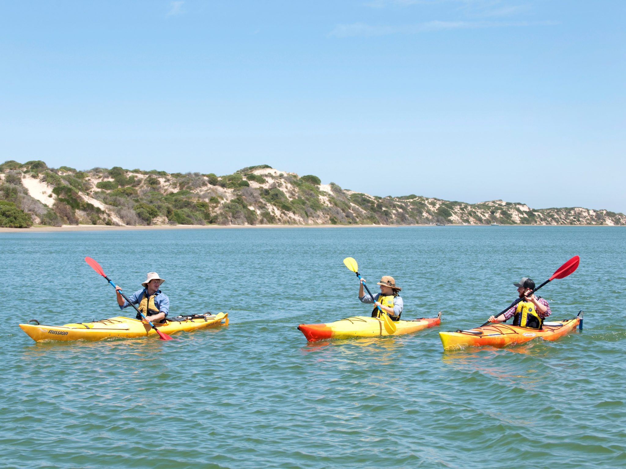 Canoeing, Coorong National Park, Southern Australian